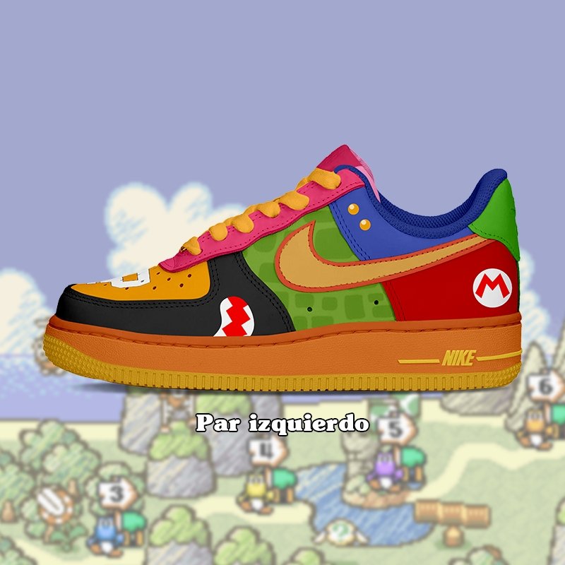 Air Force 1 Niños - Mario Bros Collage - Art Force Custom