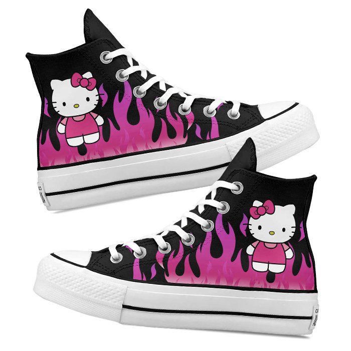 Converse x Hello Kitty Llamas - Art Force Custom