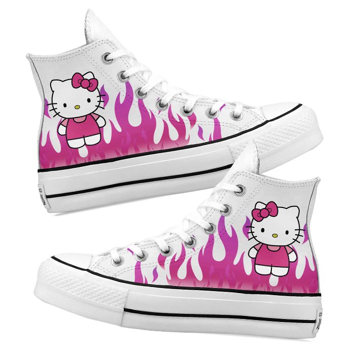Converse x Hello Kitty Llamas - Art Force Custom