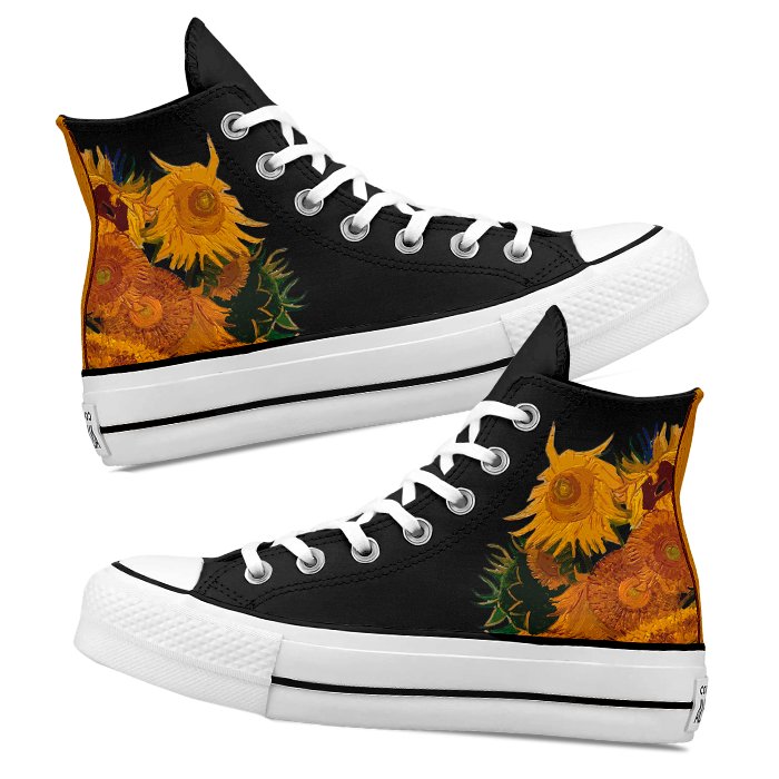 Converse x Los girasoles Van Gogh - Art Force Custom